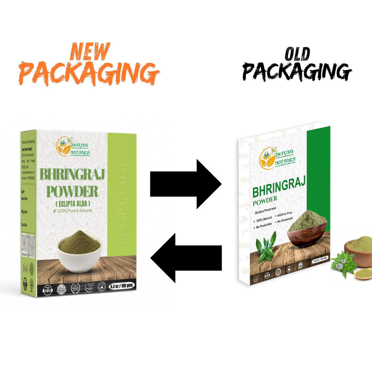 Herbs Botanica Bhringraj Powder Organic Eclipta Alba False Daisy Karisalankanni Bhringrajasava Powder Nourish Your Hair Naturally for Radiant Locks 5.3 oz / 150 gms