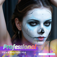 YBUETE Light Blue Face Body Paint, Professional Paint for Halloween Cosplay Costume Party, Full-coverage Multi-Color Cream Makeup Blendable Body Painting for Adults Halloween Cosplay SFX Makeup Paint