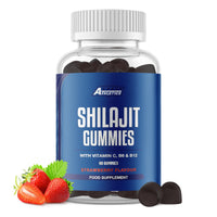 Freak Athletics Shilajit Gummies 14000mg – Pure Himalayan Shilajit Rich in Fulvic Acid, Vitamins C, B6 & B12 for Energy & Immune Support, Natural Strawberry Flavour, 60 Vegan Gummies