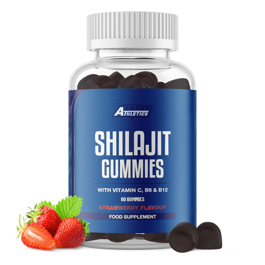 Freak Athletics Shilajit Gummies 14000mg – Pure Himalayan Shilajit Rich in Fulvic Acid, Vitamins C, B6 & B12 for Energy & Immune Support, Natural Strawberry Flavour, 60 Vegan Gummies