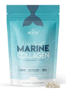Revive Naturals Marine Collagen Capsules 2400mg - with Hyaluronic Acid & Vitamin C - 90 Capsules - Premium Complex for Skin Joints & Hair for Women & Men – Resealable and Recyclable Pouch by Alpha01