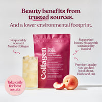 Collagen Glow Complex | Marine Collagen Powder with Hyaluronic Acid & Vitamin C | 100% Type I Collagen Supplements Powder for Hair, Skin & Nails | Scientifically Proven Collagen | Free Soul