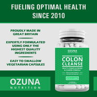 OZUNA NUTRITION Natural Colon Cleanse Detox Capsules – High Strength Multi-Complex for Bowel Cleanse, Constipation Relief, and Reduced Bloating | Supports Digestion & Metabolism | One Month Supply