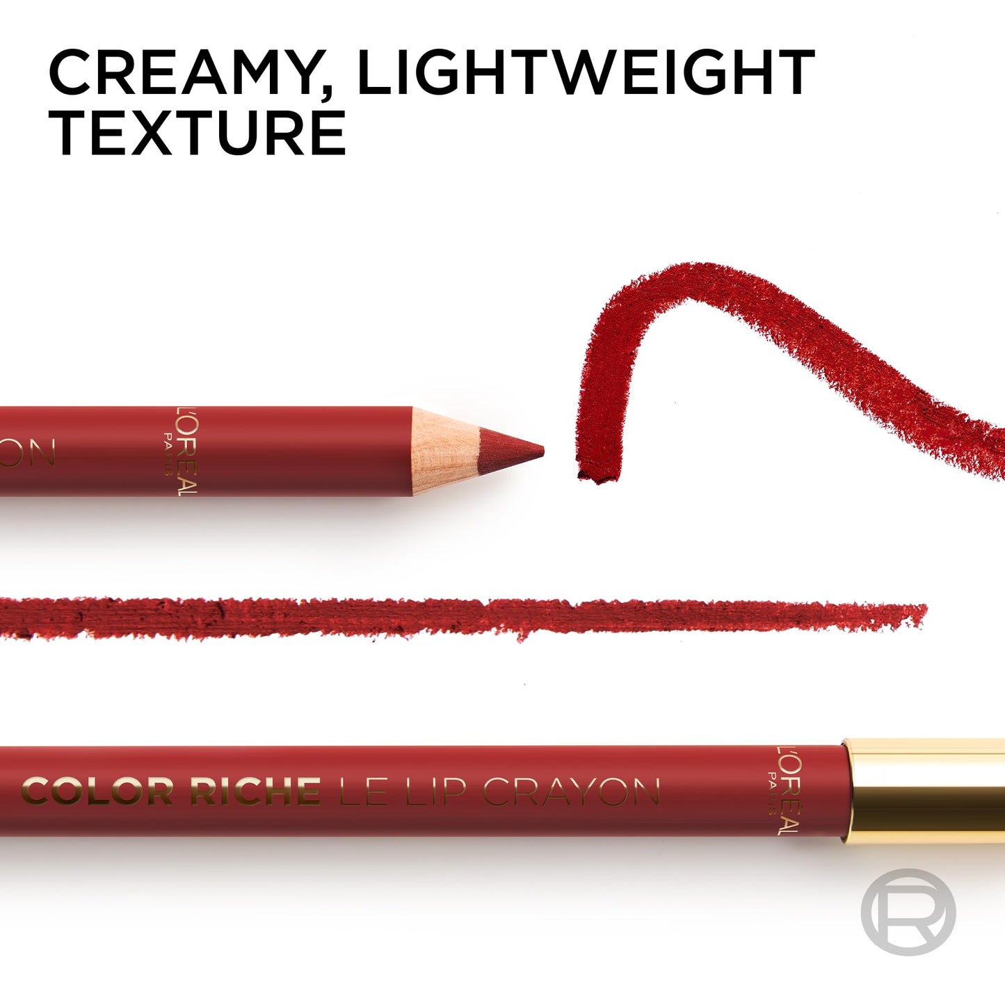 L'Oreal Paris Color Riche Lip Liner with Couture Precision to Define Lip Curves and Prevent Feathering, Creamy Formula for a Seamless Blend with Matching Satin Lipsticks, 300 Le Rouge Paris