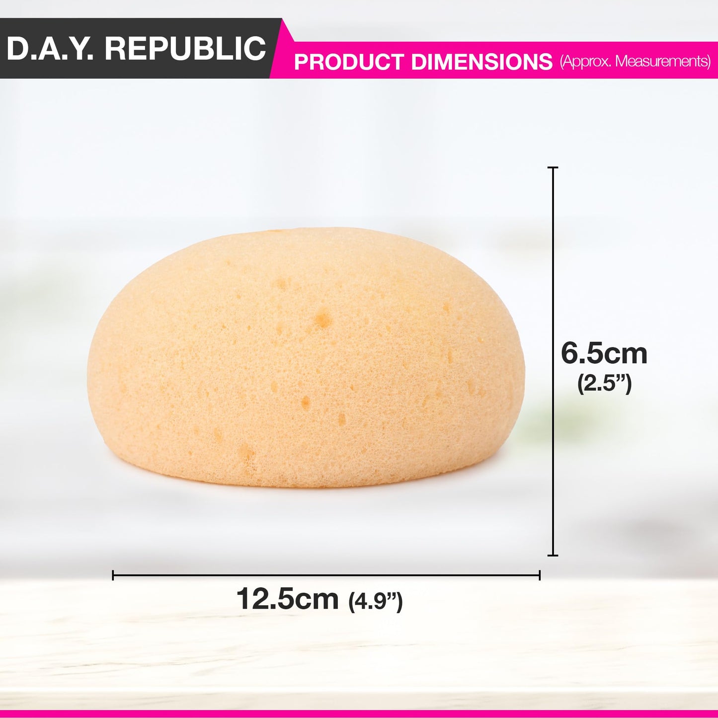 D.A.Y. Republic Extra Large Luxury Bath Sponge, Soft Shower Bathing Gentle Exfoliating Body Scrub, Great for Skin Care (1 Luxury Sponge)