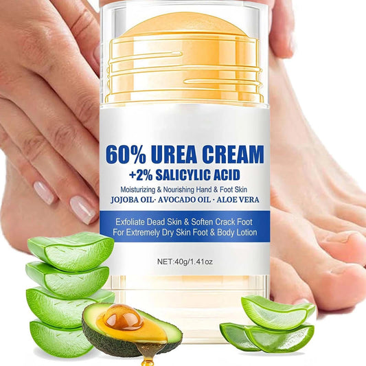 Intensive 60% Urea Cream for Extremely Dry, Cracked Skin – Deeply Moisturizing Foot & Hand Balm. Fast-Acting Repair for Rough Heels, Knees, Elbows & Hands、Severe Dryness