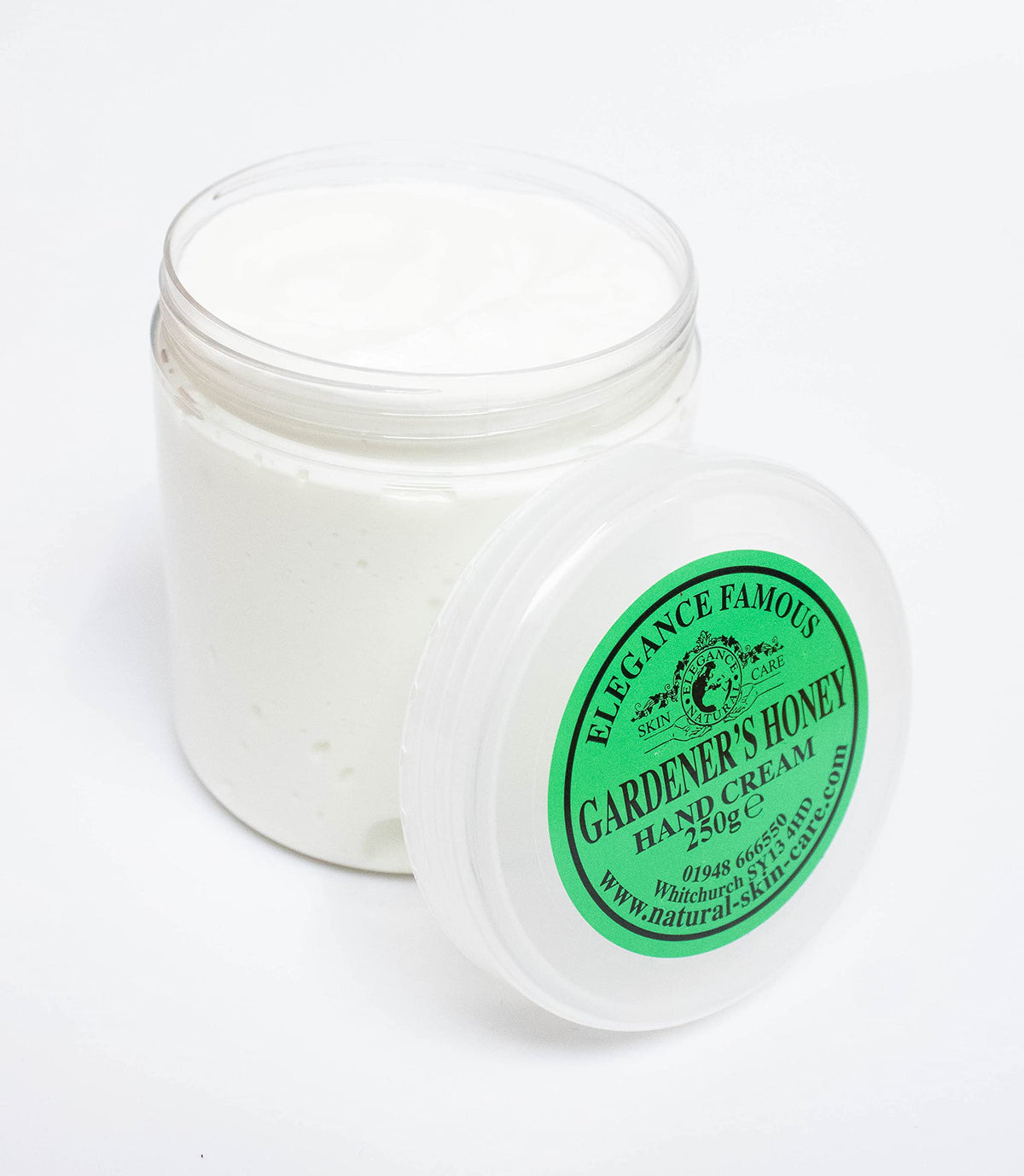 Gardeners Honey Hand Cream 250g as Recommended by BBC Gardeners World 2023 Made by Elegance Natural Skin Care Multi Award Winning. Replenishing handcream for Dry Rough Working Hands and Split Fingers.