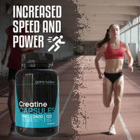 Gains Nutrition GN Creatine Capsules | 120 Creatine Monohydrate Capsules for Men & Women | High Strength Creatine - 2800mg Creatine Monohydrate Per Serving | Non-GMO, Gluten & Filler Free