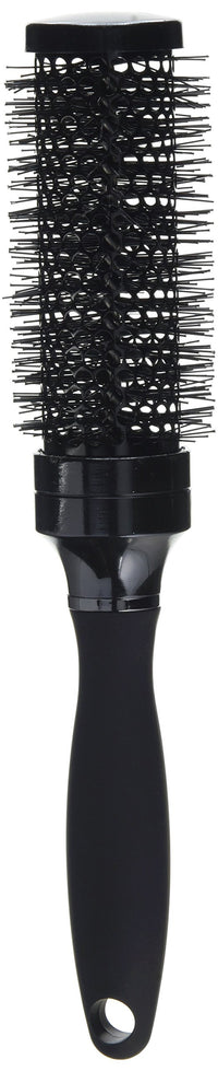 Head Jog 61 Black Ionic Radial Brush. Lightweight Round Hairbrush For Blow Drying, Curling. Ceramic Coated Barrel & Nylon Bristles, 38mm