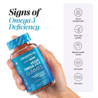 novomins Omega 3 6 9 Gummies |60 Vegan Omega 3 | Heart, Brain & Eyes | Novomins