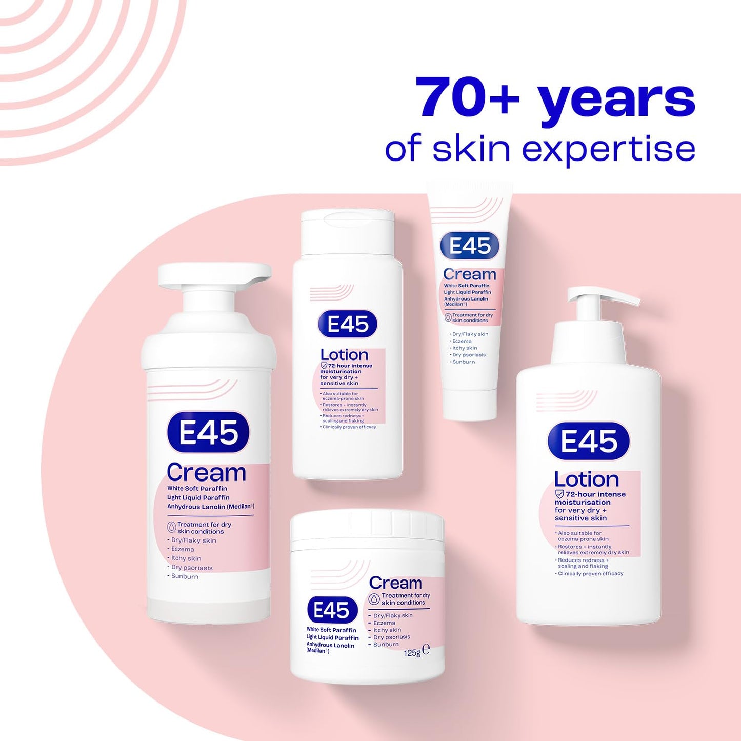 E45 Moisturising Cream 500g for Dry, Itchy & Sensitive Skin, Emollient