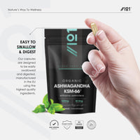 ALPHA01 Organic Ashwagandha KSM-66® 1650mg - 5% Withanolides with Black Pepper – 180 Vegan Capsules – Resealable and Recyclable Pouch by Alpha01