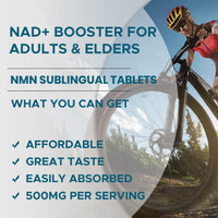 kumproicha NAD Sublingual Lozenges, Fast-Acting & High Absorption NAD+ Supplement, 120 Tablets, 120 Servings Per Bottle