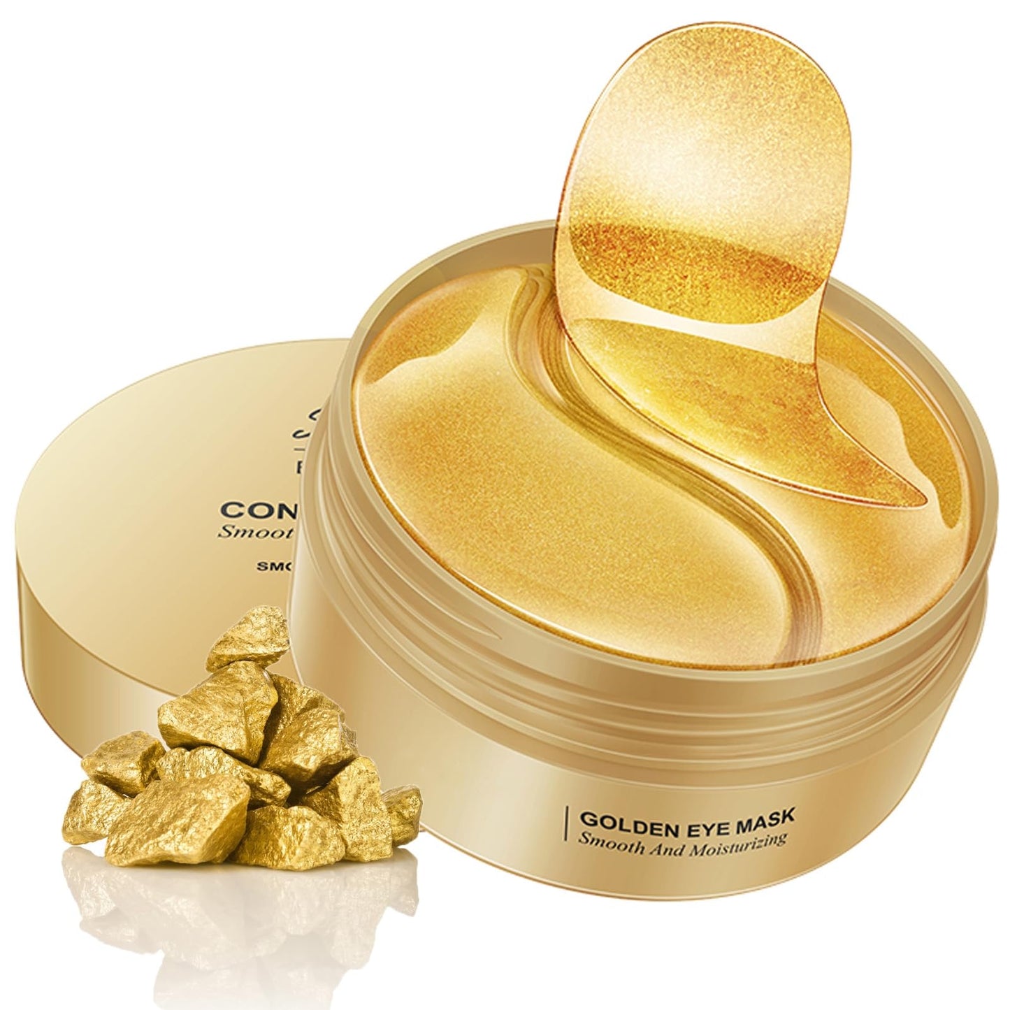 60 Pcs Under Eye Treatment Masks,HOUSN Under Eye Gel Patches for Dark Circles,Collagen Under Eye Mask,Hydrate, Moisturise, Improve Lines and Wrinkles Eye Care Skincare for Puffy Eyes(Gold)