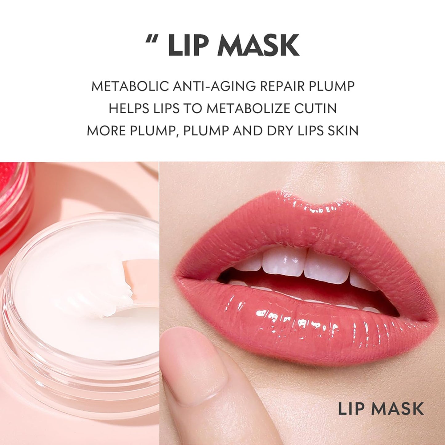 Lip Care Kit, MKNZOME Moisturizing Lip Mask & Lip Scrub Set,Exfoliating Lip Scrub Repair Lip Mask Lip Care Gift Women Girls Overnight Lip Treatment Repair for Dry Chapped Cracked Peel Lips, Lip Lines