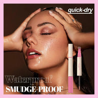 SHEBEEDO Freckle Blush Pen, 2-in-1 Natural Lifelike Light Brown Freckle Stamp & Soft Pink Liquid Blush for Sunkissed Look Makeup, Waterproof, Long-Lasting