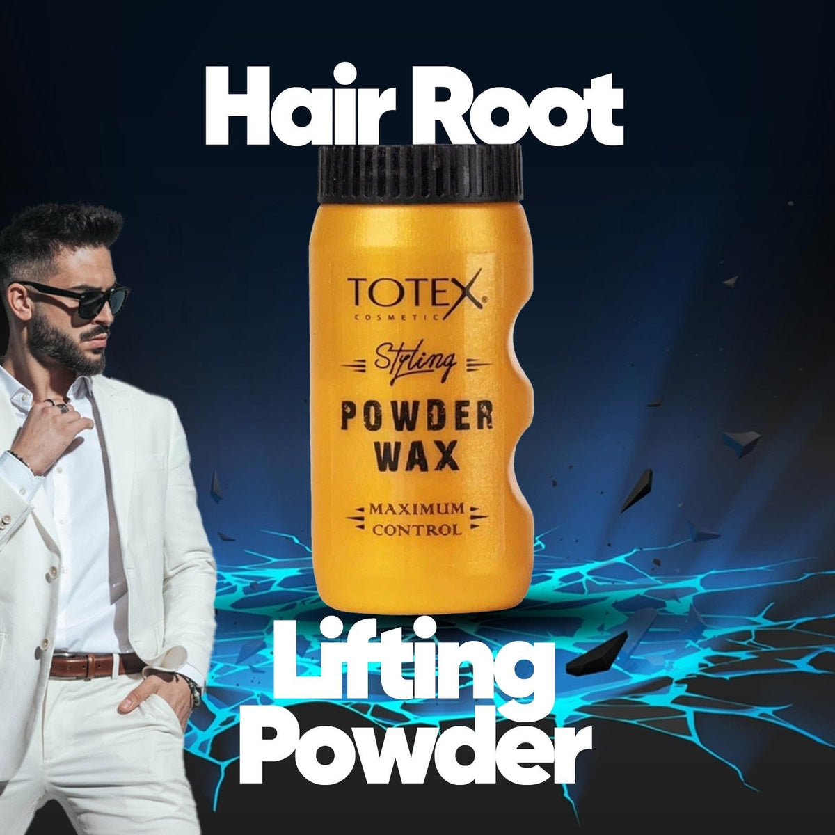 Totex Hair Styling Powder Wax 20g | Volumizing Texturising Dust | Flexible Hold, Matte Finish | Thickening Powder for Men & Women | Maximum Control, Lightweight Styling, Professional Barber Use