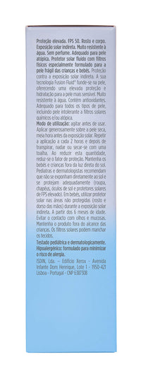 ISDIN Fotoprotector Fusion Fluid Mineral Baby SPF50 (50ml) | 100% mineral sunscreen specially formulated for children and babies' fragile skin