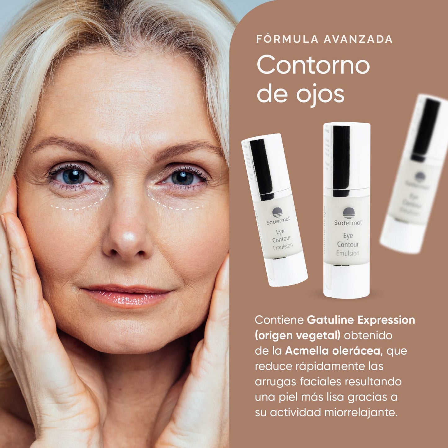 SODERMOL Eye contour anti-wrinkle anti-ageing bags/For men and women Guaranteed results 100% guaranteed with Gatuline Expression Vitamin B ·