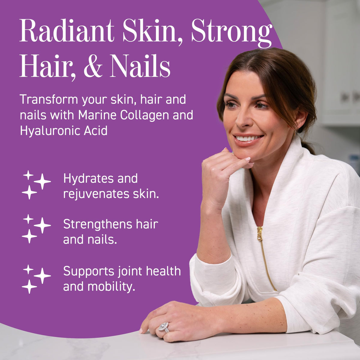 Applied Nutrition - Coleen Rooney - Marine Collagen - Anti-Aging Formula - Best Skin Rejuvenation - Best Joint Support - Radiant Complexion - (14 Sachets - 12.5g Each) (Strawberry)