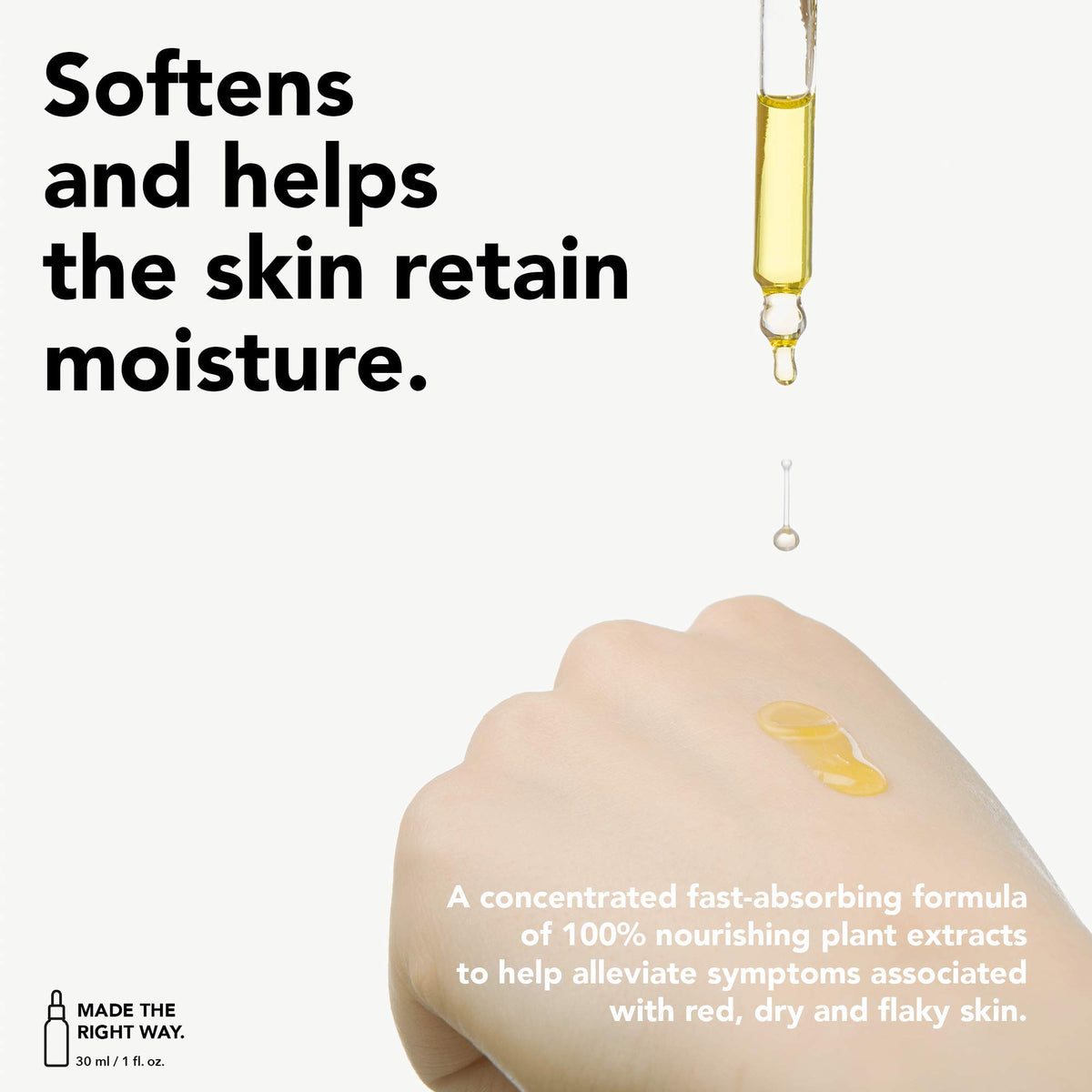 Hermz Laboratories Healpsorin Hemp Body Oil + Microfibre Cloth - Scalp Psoriasis Treatment - Itchy, Cracked and Irritated Skin - Eczema, Rosacea - 30ml