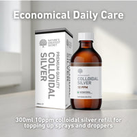 Nature's Greatest Secret Premium Quality 10ppm Colloidal Silver Bottle 300ml