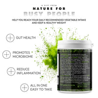 Feel Supreme - Super Greens Powder with Mushroom - 35 Nutrient Dense Organic Superfoods, no Added Sugar - High in Fibre, Protein, Vitamin C, Spirulina - Greens Supplement, Mushroom Powder - 300g