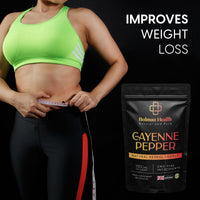 Bolman Health Cayenne Pepper Capsules | 1000mg Per Serving | 60 Vegan HPMC Capsules | Supports Digestion, Circulation & Metabolism | Natural Herbal Source | Non-GMO, Gluten-Free | Made in The UK