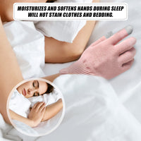 AovYoo 2 Pairs 100% Cotton Gloves for Eczema Dry Hands, Moisturising Gloves Touchscreen, Eczema Gloves for Women Men, SPA, Hand Care (M)