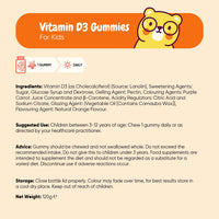 maxmedix Vitamin D for Kids 1000IU | 120 Tasty Gummies | 4 Months Supply | Natural Orange Flavour | 1 per Day | Vegetarian-Friendly, Non-GMO & Gluten-Free | Easy to Chew | Kids Vitamin D Gummies for 3-12 Years