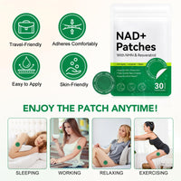 XAYGHE NAD+ Patches - Cell Regeneration Support - Botanical Plant-Based Formula with Resveratrol & Lion's Mane - 30 Vegan Patches