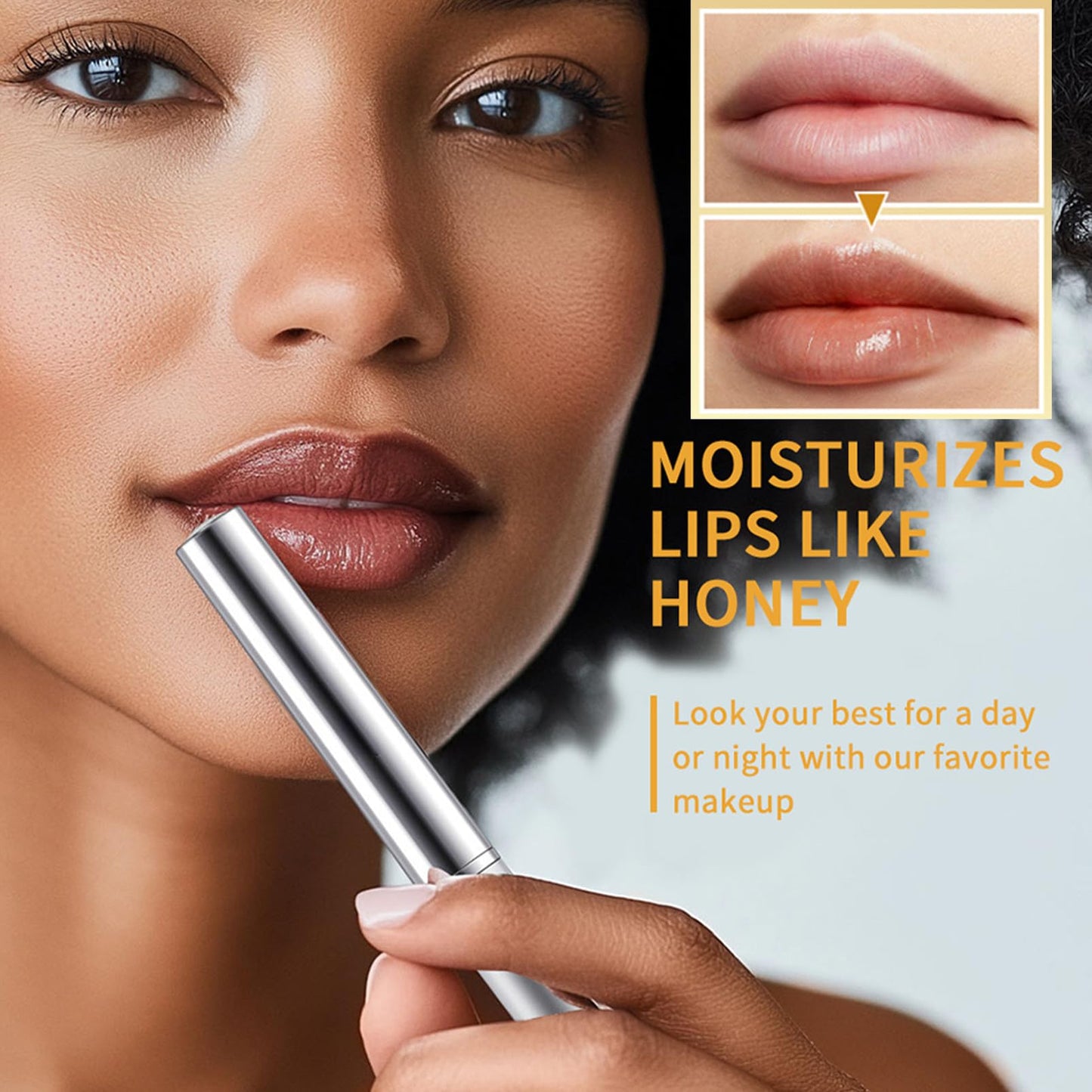 ISBEAUSOLS Dark Honey Lip Balm - Tinted Lip Balm - Long-Lasting Moisturising Lip Products - Lip Care For Repairing Lip Lines And Prevents Dry Cracked - Holiday Essentials For Women - Color Organic Lip Balm
