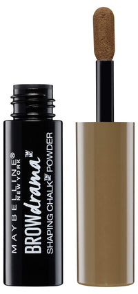 Maybelline Brow Drama Shaping Chalk Powder No. 120 Medium Brown Velvety Eyebrow Powder for Natural Distinctive Eyebrows with Soft Contours