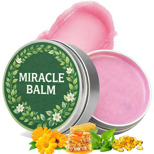 Mikloven Miracle Herbal Balm Fast-Absorbing Cream for Legs Feet & Joints - Lightweight Non-Greasy Moisturiser with Natural Calendula, Mint & Honey for Nourishing Soothing Comfort 30g Jar