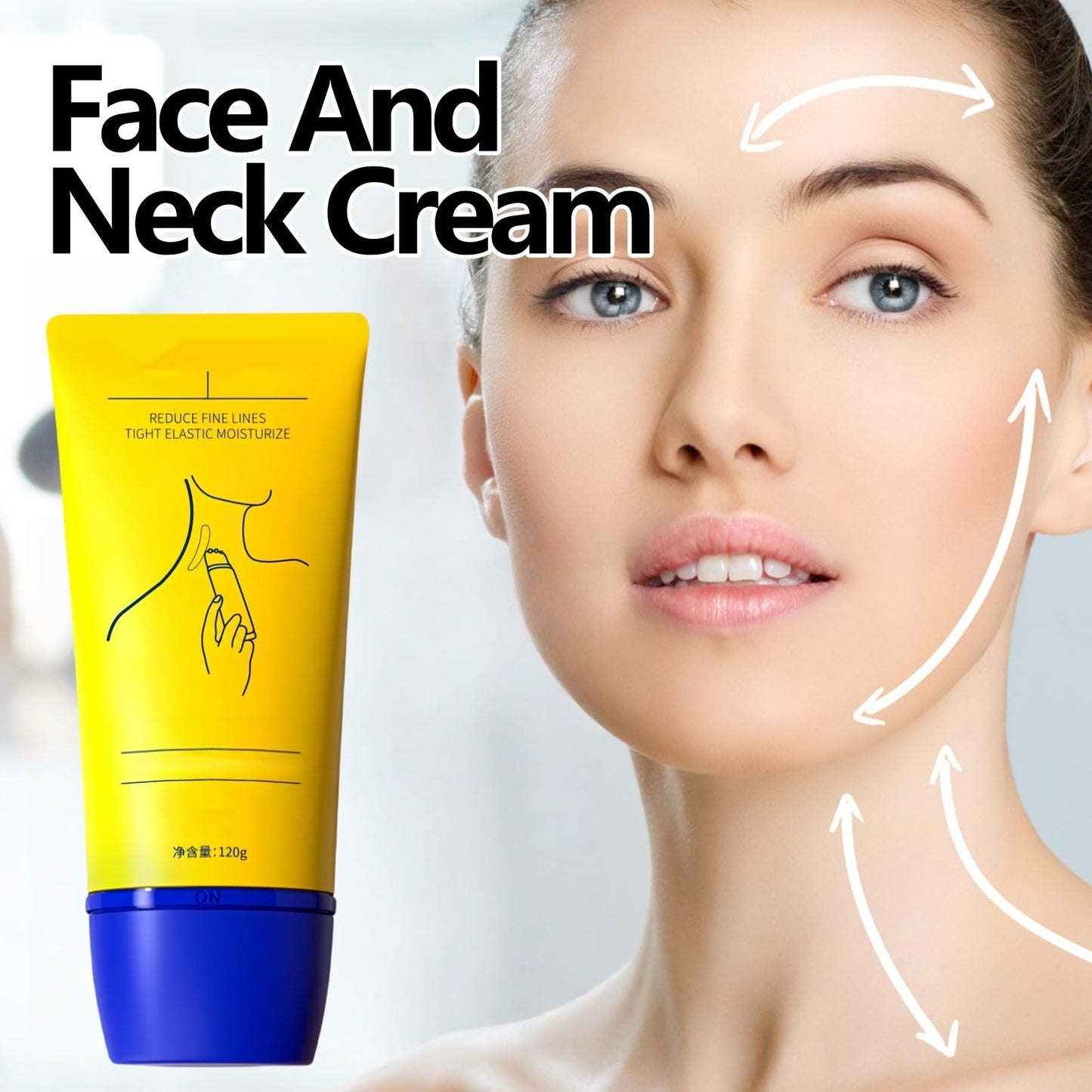 Neck Cream,Neck Firming Cream,Neck Firming Creams with 3 Roller Massage,Tighten and Lift Neck Cream,Anti-Aging Cre/am to Reduce Wrinkles,Fine Lines and Double Chins,Necks Smoothing Crea/m for Women