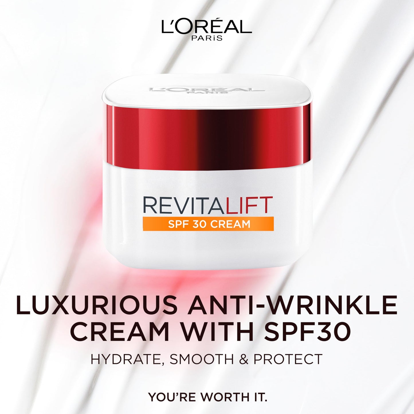 L'Oreal Paris L’Oréal Paris Revitalift Hydrating SPF 30 Day Cream, Powerful Formula to Smooth appearance of Wrinkles, Firm & Moisturize Skin, Infused with Pro-Retinol & Elasti-Peptides, SPF30 Sun Protection, 50ml