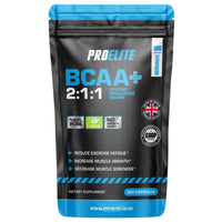 BCAA Capsule 3000mg Per Serving - 360 Vegan Capsules - 2:1:1 Branched Chain Amino Acids Capsules with Vitamin B12 & B6 - BCAA Powder Tablets Alternative - Pre Post Workout for Energy by PROELITE