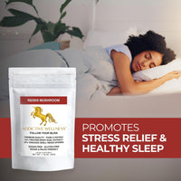 Addictive Wellness Reishi Mushroom Extract Powder + Spores (50/50 Blend) Wood Grown Pure & Potent Wildcrafted Ganoderma (100 Grams)