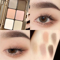 EveBeaty Nude Eyeshadow Palette - 6 Matte and Shimmer Shades for Smokey and Bronze Eye Makeup