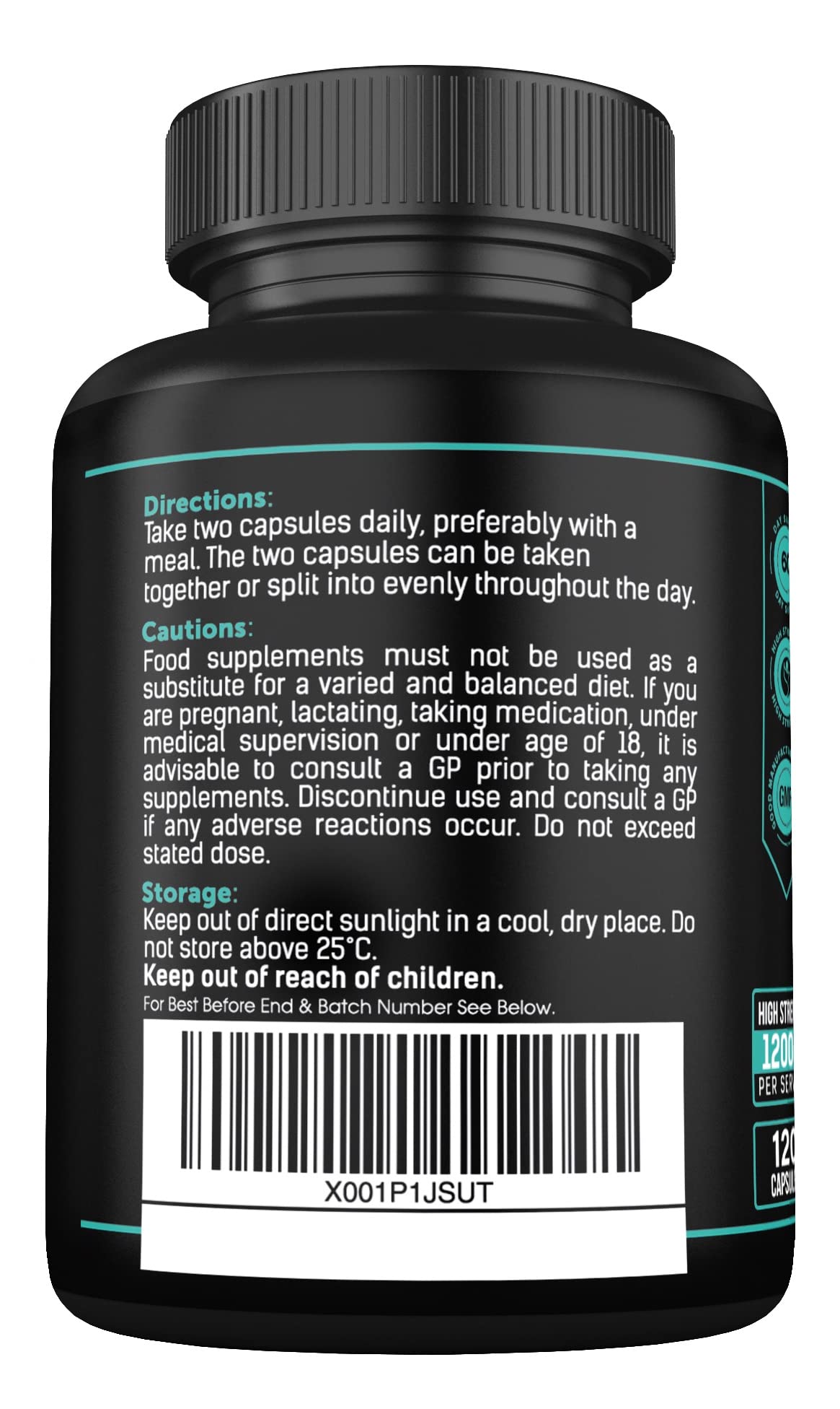 SS Sport Supplies Magnesium Glycinate Supplements 1500mg & Vitamin B6-120 High Strength Capsules - 1500mg of Magnesium Providing 315mg Elemental Magnesium (Bisglycinate) - Pure Active Ingredient