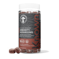Known Tasty Immunity Mushrooms Gummies - Reishi, Maitake, Vitamin C, Zinc & Selenium - Natural Pomegranate Flavour - 60 Vegan Gummies, 1 Month Supply