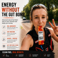 Maple Ignite - Natural Energy Gels with Grade A Canadian Maple Syrup for Running, Cycling & Endurance by Protein Rebel - Easy to Digest Running Gels - 24g Carbs, Electrolytes (8 Sachets)