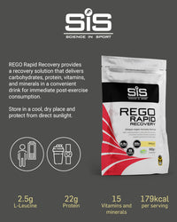 Science in Sport Science In Sport REGO Rapid Recovery Protein Powder, Vegan Protein Powder for Muscle Recovery, Vanilla, 10 Servings, 500g Bag