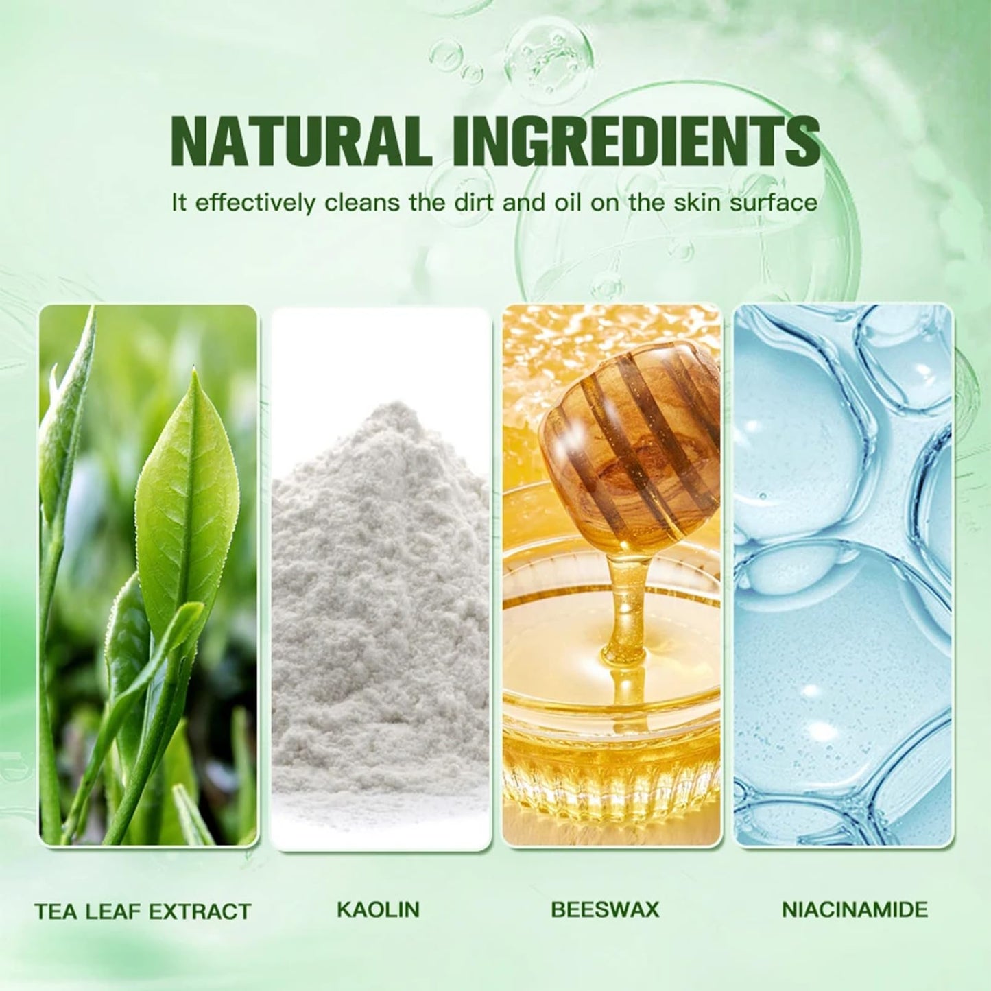 Tianyue Green Tea Mask Stick, Green Tea Deep Cleanse Mask, Blackhead Remover Mask, Green Tea Extract Deep Cleansing and Moisturizing, Shrinking Pores, Suitable for Men and Women, All Skin Types.