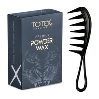 Totex Premium Hair Styling Powder Wax 20gr | Volumising Thickening Magic Dust | Ultra Strong Matte Look & Styling Wide Tooth Shark Comb Anti-Static Handle Curly Hair Comb, Afro Hair Comb