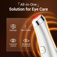 TOUCHBeauty Heated Eye Massager 40℃, Sonic Eye Massager with High Frequency Vibration Anti-Aging Galvanic Wand USB Rechargeable for Relieving Dark Circles and Puffines Anti Wrinkless AG-1662