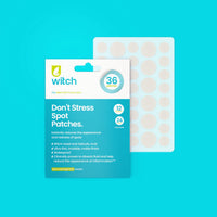 Witch Don't Stress Spot Patches, with Witch Hazel and Salicylic Acid, helps reduce redness and inflammation. 36 patches