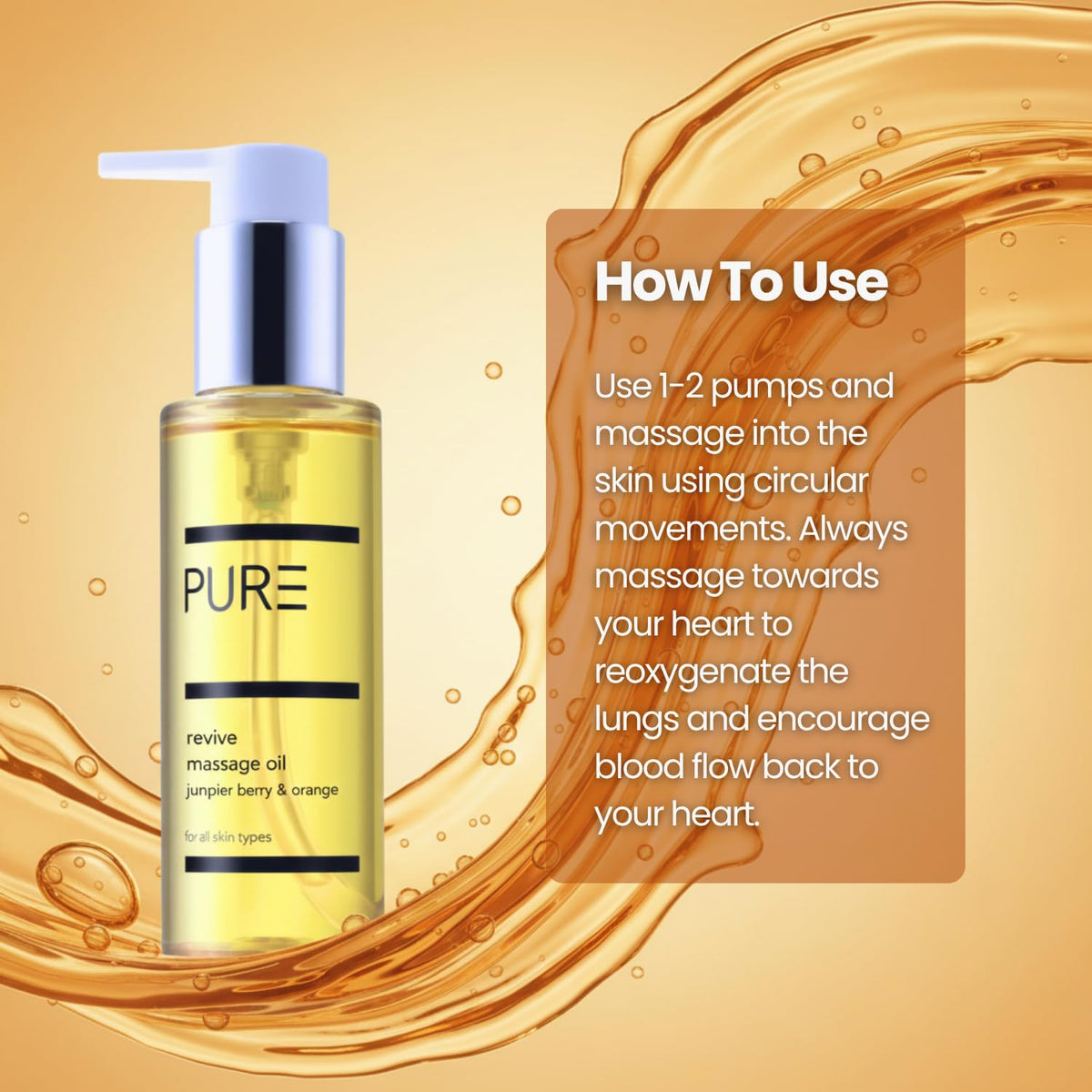 Pure Uplifting Bath, Body & Massage Oil – Aromatherapy Blend with Sweet Orange, Juniper, Grapefruit & Peppermint – Energises Body & Mind – 100% Natural & Vegan – 100ml by PURE Spa Skincare