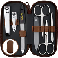 marQus Manicure Sets for Women & Men from Solingen Germany with glass nail file - Quality Grooming Kit Incl. Nail Clippers & glass nail file, Nail Kit Perfect for Pedicure.