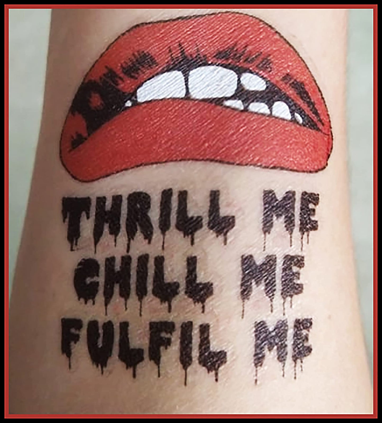 Top Tats The Rocky Horror Show Temporary Tattoos FANCY DRESS Frank N Furter BOSS Halloween Costume Tattoos